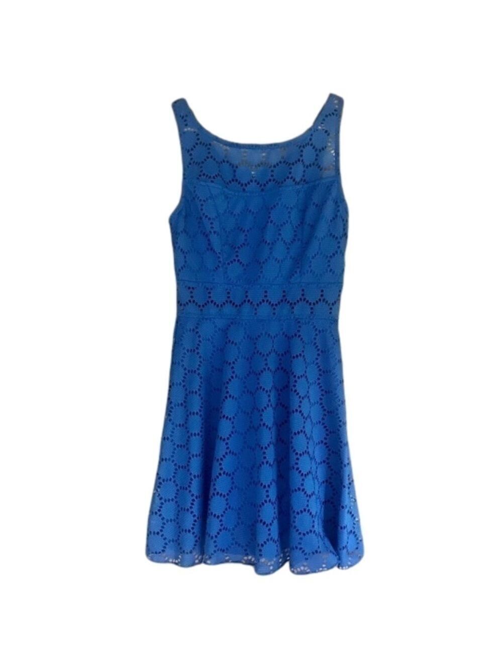 Trixxi Girl perforated geometric fit & flare dress Jr 7